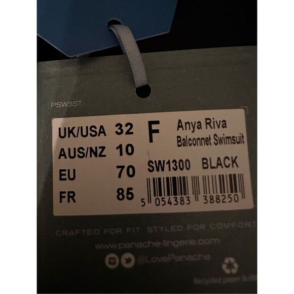 Panache Women's size 10 Underwired Balconette One-Piece Swimsuit - Picture 7 of 8